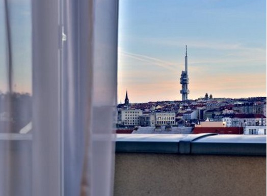 Výhled z hotelu na město